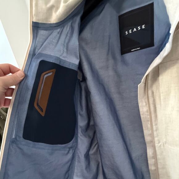 SEASE: Men's George Storm System Linen Blend Jacket - S - Picture 7 of 10